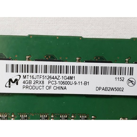 Micron 16GB (4x 4GB) 2RX8 PC3-10600U 1333 MHZ DDR3 Desktop memory - Picture 3 of 4